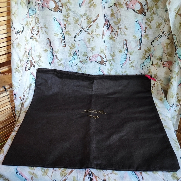 Kate Spade Brown Gold Embossed Brown Handbag Storage Dust Bag 19 1/2 x 17 1/4" - Picture 3 of 6